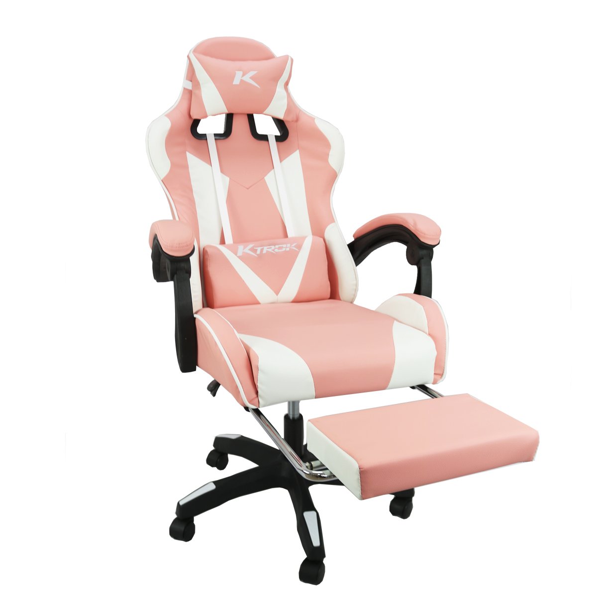 Cadeira Gamer Ktrok ProSeat Giratória Retrátil - Rosa