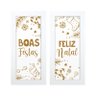 Dupla de Quadros Decorativos Dourado Frases Natal - 1