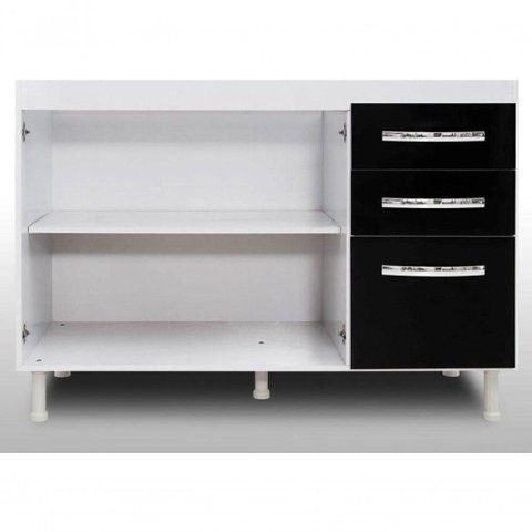 Balcão Gabinete de Pia sem Tampo 120cm Nathan 2 Portas Rústico - Ssx Multicoisas Cor Rústico
