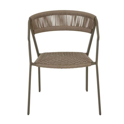 Cadeira de Jantar Duda com Design Moderno e Encosto em Corda Naval - Nossa Kasa