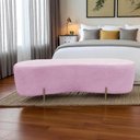 Ver imagem 1 de Puff Decorativo Alana Couro Rosa Bebê