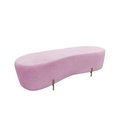 Ver imagem 2 de Puff Decorativo Alana Couro Rosa Bebê