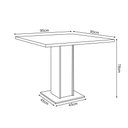 Ver imagem 3 de Mesa Jantar Londres Quadrada Amêndoa 90m Base Preta 4 Cadeiras Eames Estofadas Vermelho Ferro Preto