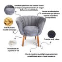 Ver imagem 2 de Kit 2 Poltronas Pétala Decorativa Pé Palito Varias Cores