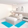 Jogo Tapete Passadeira Quarto 2 Uni 50 X 140 Cm Turquesa - 1