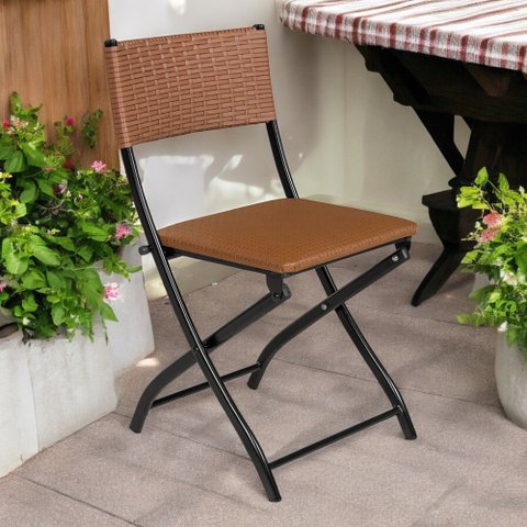 Cadeira Dobravel Bar, Lanchonete Caramelo - Kit 3 Pc