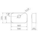 Ver imagem 2 de Cuba Docol Invicta 56x34 017055CH Inox Alto Brilho