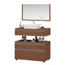 Ver imagem 2 de Conjunto Safira 80 Gabinete para Banheiro com Cuba e Espelheira