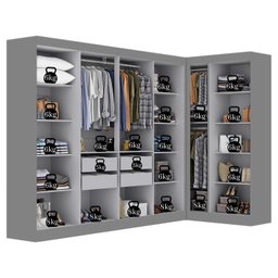 Guarda-roupa Modulação 11 Portas Canto Paris - 5