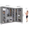 Guarda-roupa Modulação 11 Portas Canto Paris - 3