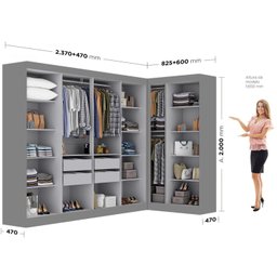 Guarda-roupa Modulação 11 Portas Canto Paris - 3