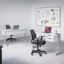 Ver imagem 3 de Escrivaninha Retangular Escrivaninha Master 1.2 Euro Moderno 2 Gavetas 120cm Branco Casah