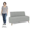 Ver imagem 5 de Sofá 2 Lugares para Sala Living 160cm Pés Palito Tamar K04 Bouclê Cinza - Mpozenato