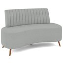 Ver imagem 1 de Sofá 2 Lugares para Sala Living 160cm Pés Palito Tamar K04 Bouclê Cinza - Mpozenato
