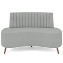Ver mais imagens de Sofá 2 Lugares para Sala Living 160cm Pés Palito Tamar K04 Bouclê Cinza - Mpozenato