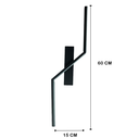 Ver imagem 3 de Arandela Led Annie 12w 3000k Branco Quente Ip20 Bivolt Preto