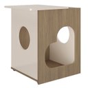 Ver imagem 5 de Mesa de Apoio Casinha Pet 52 Cm 4574 Carvalho Off White Arly