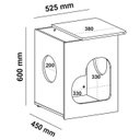 Ver imagem 3 de Mesa de Apoio Casinha Pet 52 Cm 4574 Carvalho Off White Arly