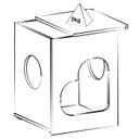 Ver imagem 4 de Mesa de Apoio Casinha Pet 52 Cm 4574 Carvalho Off White Arly