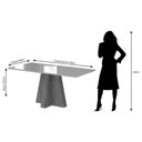 Ver imagem 4 de Conjunto: Mesa de Cozinha Patricia C/ Tampo Madeirado C/ Vidro Canto Reto 160x80cm e 6 Cadeiras Taí