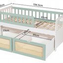 Ver imagem 3 de Cama de Solteiro Infantil com Dois Gavetões Madeira Maciça Lumi