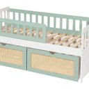 Ver imagem 2 de Cama de Solteiro Infantil com Dois Gavetões Madeira Maciça Lumi