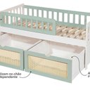 Ver imagem 4 de Cama de Solteiro Infantil com Dois Gavetões Madeira Maciça Lumi