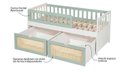 Ver imagem 4 de Cama de Solteiro Infantil com Dois Gavetões Madeira Maciça Lumi Branco/Verde