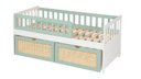 Ver imagem 2 de Cama de Solteiro Infantil com Dois Gavetões Madeira Maciça Lumi Branco/Verde