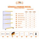 Ver imagem 3 de Gôndola Prateleira Preta 5 Níveis 40x30 New Plus 1,70 Parede Inicial Pe Vermelho - Sa Gôndolas