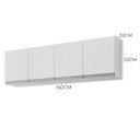 Ver imagem 4 de Kit de Cozinha Andréia Balcão 150cm Branco com Tampo Mdp e Aéreo - Ajl Móveis