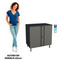 Ver imagem 2 de Armário Multiuso em Aço Multibox 2 Portas Cinza/preto - Telasul