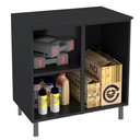 Ver imagem 3 de Armário Multiuso em Aço Multibox 2 Portas Cinza/preto - Telasul