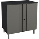 Ver imagem 1 de Armário Multiuso em Aço Multibox 2 Portas Cinza/preto - Telasul