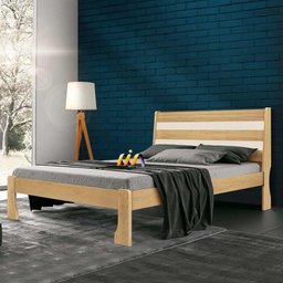 Cama de Casal 100% MDF Teka Off White Delta Fênix - 1