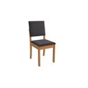 Ver mais imagens de Conjunto Mesa de Jantar e 4 Cadeiras Estofadas com Tampo MDF e Vidro Jade 120x80cm Off White/Canela/Cinza
