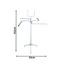 Ver imagem 2 de Arara em Metalon Quadrada C- Porta Preço Branco