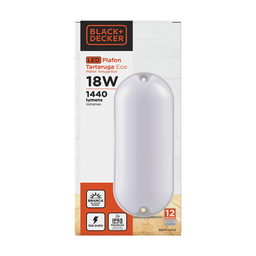 Plafon Tartaruga LED P/áreas externas 18W Luz Branca 6500K Black+ Decker Plafon Tartaruga Eco - 2