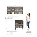Ver imagem 4 de Lavanderia Modulada Connect 6 Portas 4 Prateleiras MDF 160cm Duna-Cristal