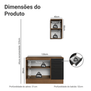 Ver imagem 3 de Conjunto Gabinete para Banheiro 120cm 3 Portas 3 Gavetas Rustic/Preto Agata Madesa 01
