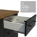 Ver imagem 6 de Conjunto Gabinete para Banheiro 120cm 3 Portas 3 Gavetas Rustic/Preto Agata Madesa 01