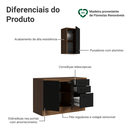 Ver imagem 4 de Conjunto Gabinete para Banheiro 120cm 3 Portas 3 Gavetas Rustic/Preto Agata Madesa 01