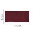 Ver imagem 2 de Painel Estofada Kiara 140cm Casal Box Quarto Suede Bordô - Gat Magazine