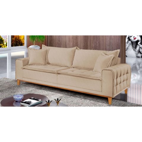 Sofá Fixo Orfeu 3 Lugares Luxo 200cm Castellar Móbile