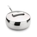 Ver imagem 1 de Farinheira Grande 600g Aço Inox Colher Açucareiro Mesa Multiuso Queijo Ralado Tempero Condimentos