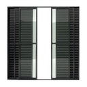 Ver imagem 1 de Porta Balcão de Correr com Veneziana de Alumínio Preto 6 Folhas Cmc Classic - 2,10 (A) X 2,00 (L)