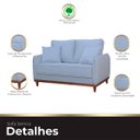 Ver imagem 7 de Sofa Sena 3 Lugares Base de Madeira para Sala Hotel Linho Creme