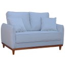 Ver imagem 2 de Sofa Sena 3 Lugares Base de Madeira para Sala Hotel Linho Creme