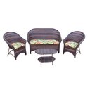 Ver imagem 1 de Conjunto de sofá Balli 2l + 2l poltronas + Mesa de centro - compacto - Fibra sintética - Acaquablock