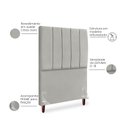 Ver imagem 4 de Cabeceira Estofada Solteiro Carla 90 Cm Suede Cinza-claro com Frames